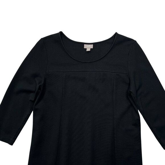 J. Jill Women's Size Medium Black Ponte Shift Dress - Picture 3 of 10